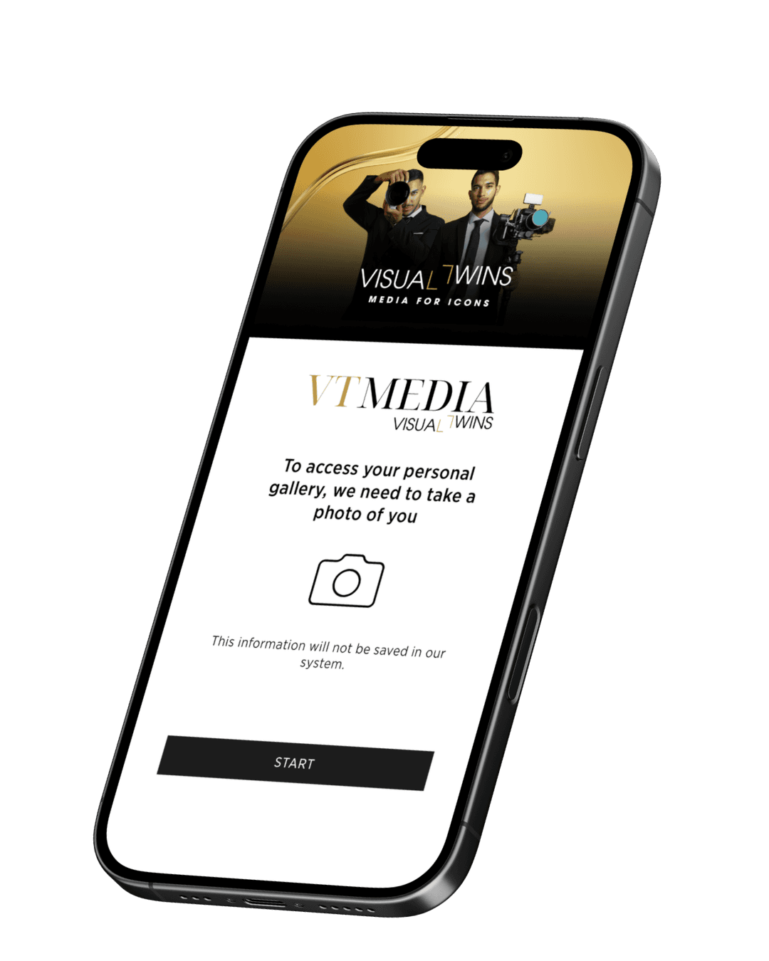 Photo delivery app interface on iPhone